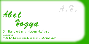 abel hogya business card